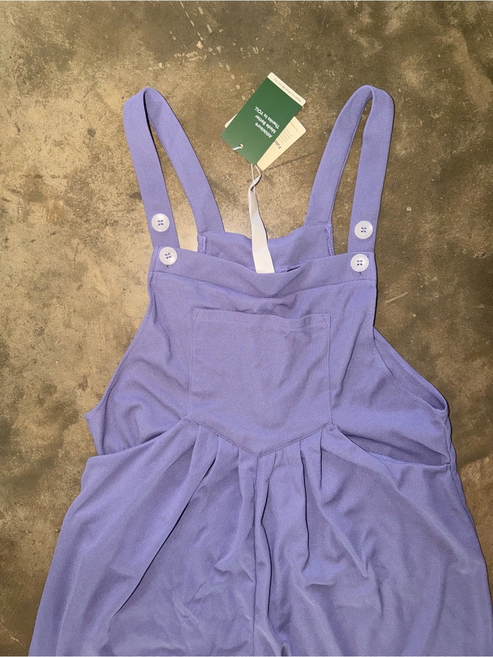 NWT Halara M Petite Mellow Purple Waffle Wide Leg Overalls Jumpsuit - Picture 5 of 10